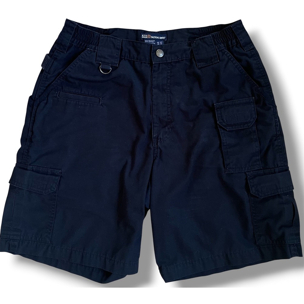 5.11 Tactical Series‎ Mens Black Ripstop Cargo Shorts Size 32 Utility Workwear